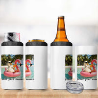 Feral Girl Summer 4 in 1 Can Cooler Tumbler Silly Goose Summer Beach Meme