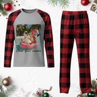 Feral Girl Summer Plaid Pajama Set Silly Goose Summer Beach Meme
