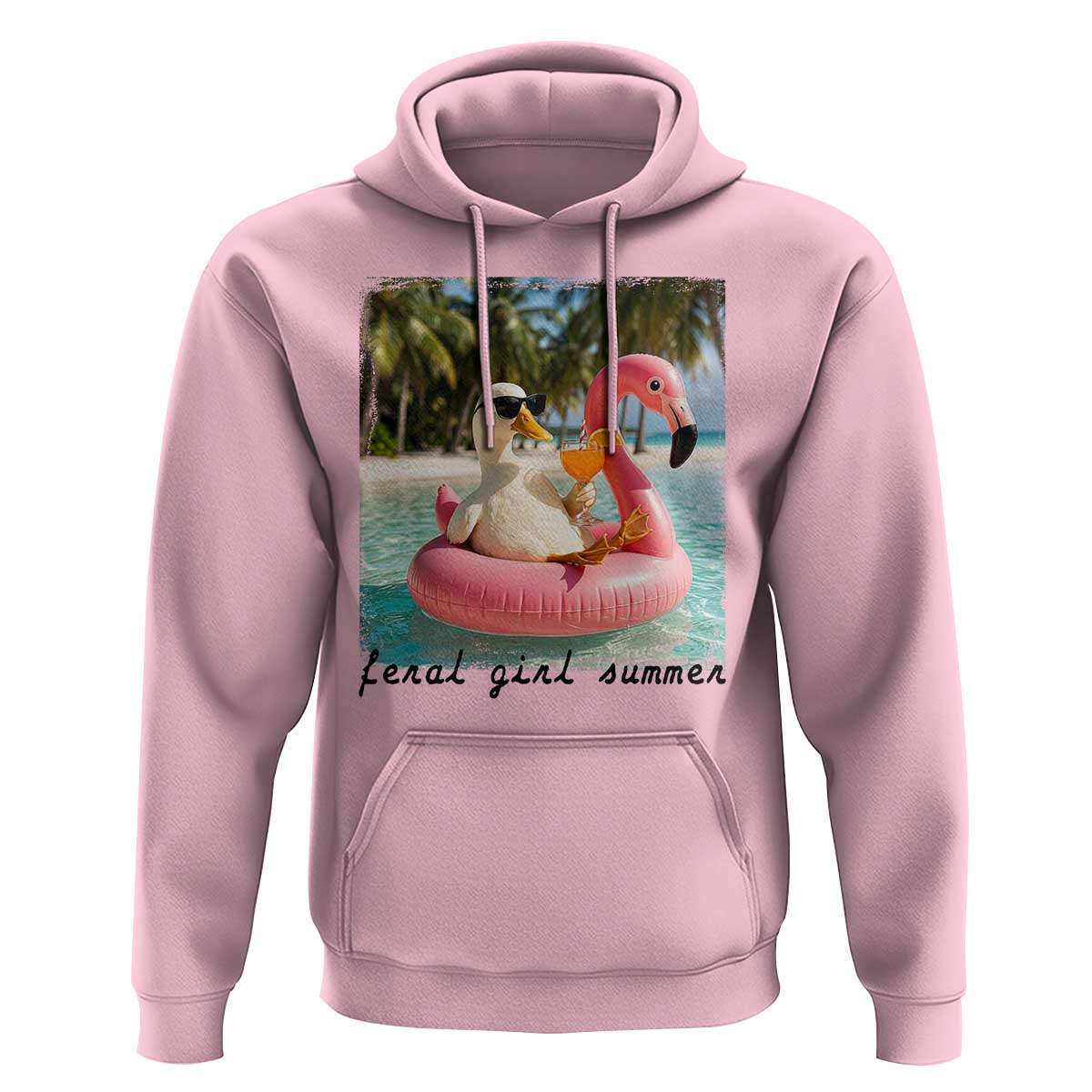 Feral Girl Summer Hoodie Silly Goose Summer Beach Meme