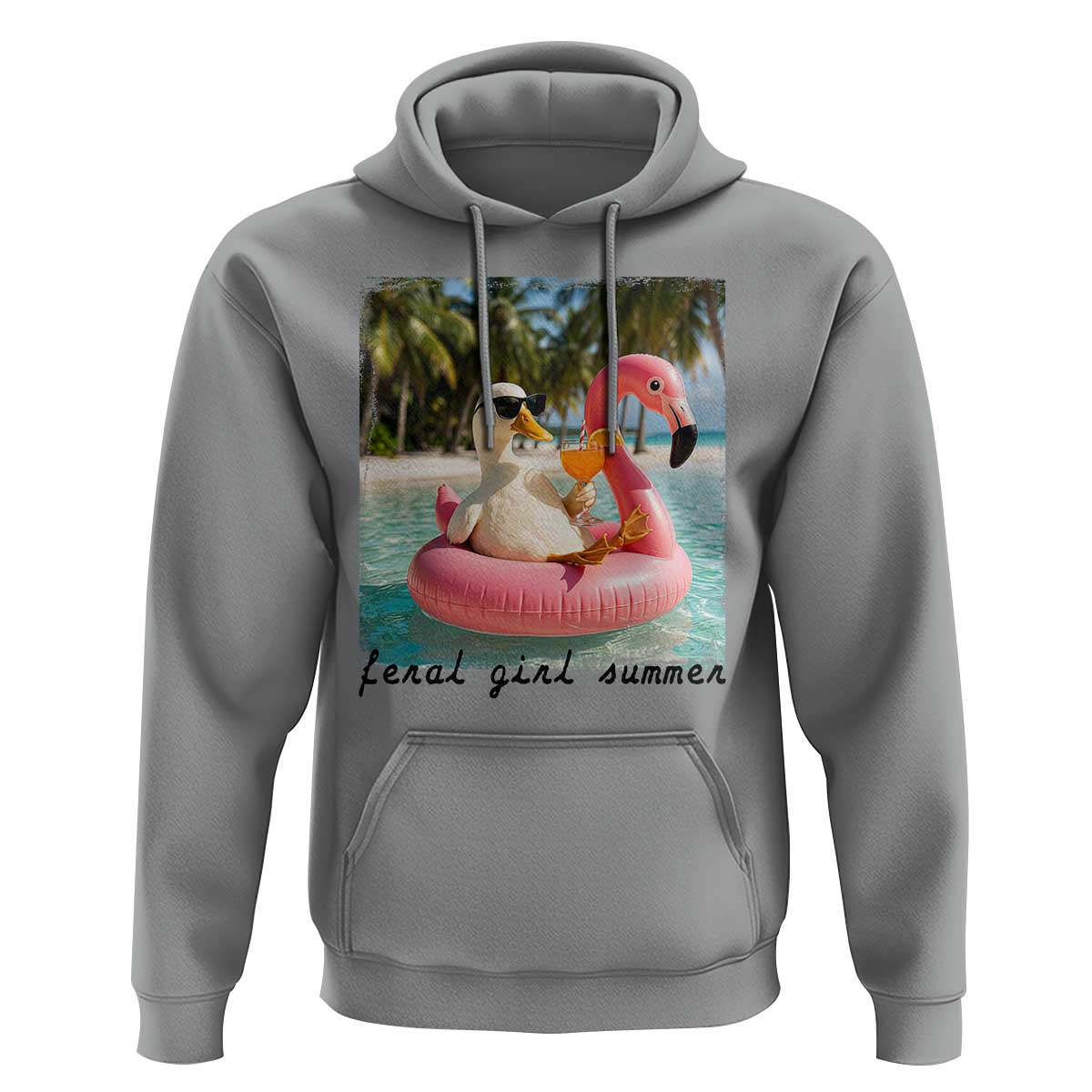 Feral Girl Summer Hoodie Silly Goose Summer Beach Meme