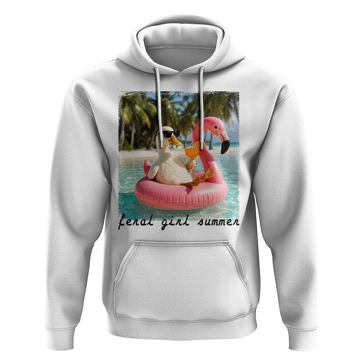 Feral Girl Summer Hoodie Silly Goose Summer Beach Meme