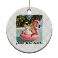 Feral Girl Summer Ceramic Ornament Silly Goose Summer Beach Meme