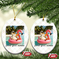 Feral Girl Summer Ceramic Ornament Silly Goose Summer Beach Meme