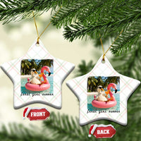 Feral Girl Summer Ceramic Ornament Silly Goose Summer Beach Meme