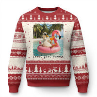 Feral Girl Summer Ugly Christmas Sweater Silly Goose Summer Beach Meme