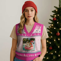 Feral Girl Summer V-Neck Knit Sweater Vest Silly Goose Summer Beach Meme