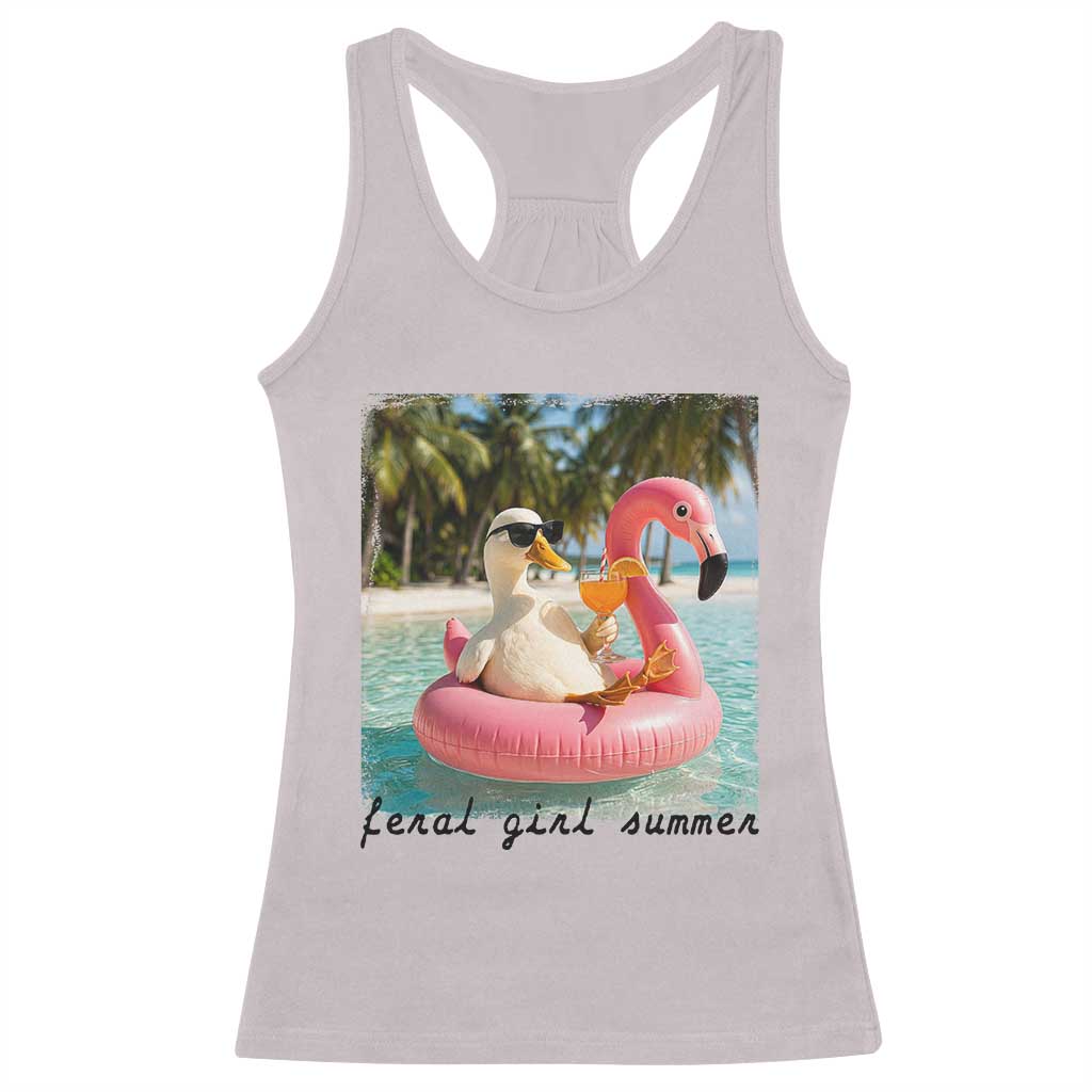 Feral Girl Summer Racerback Tank Top Silly Goose Summer Beach Meme