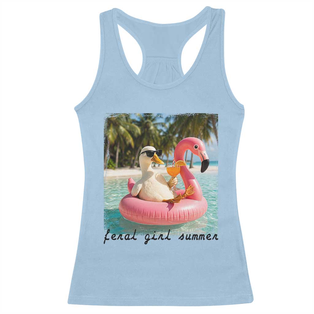 Feral Girl Summer Racerback Tank Top Silly Goose Summer Beach Meme