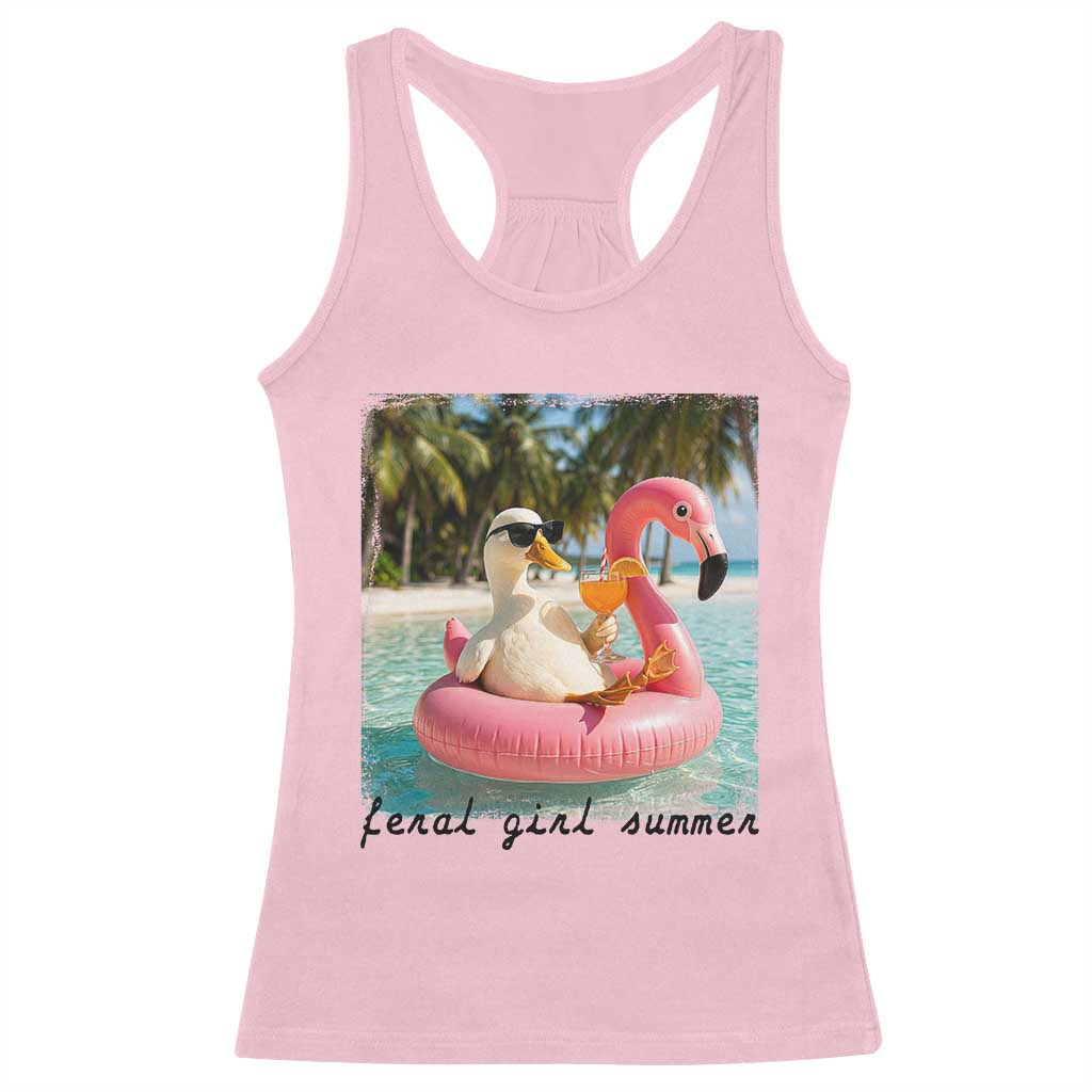 Feral Girl Summer Racerback Tank Top Silly Goose Summer Beach Meme