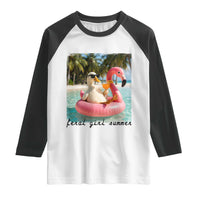Feral Girl Summer Raglan Shirt Silly Goose Summer Beach Meme