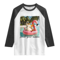 Feral Girl Summer Raglan Shirt Silly Goose Summer Beach Meme