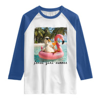 Feral Girl Summer Raglan Shirt Silly Goose Summer Beach Meme