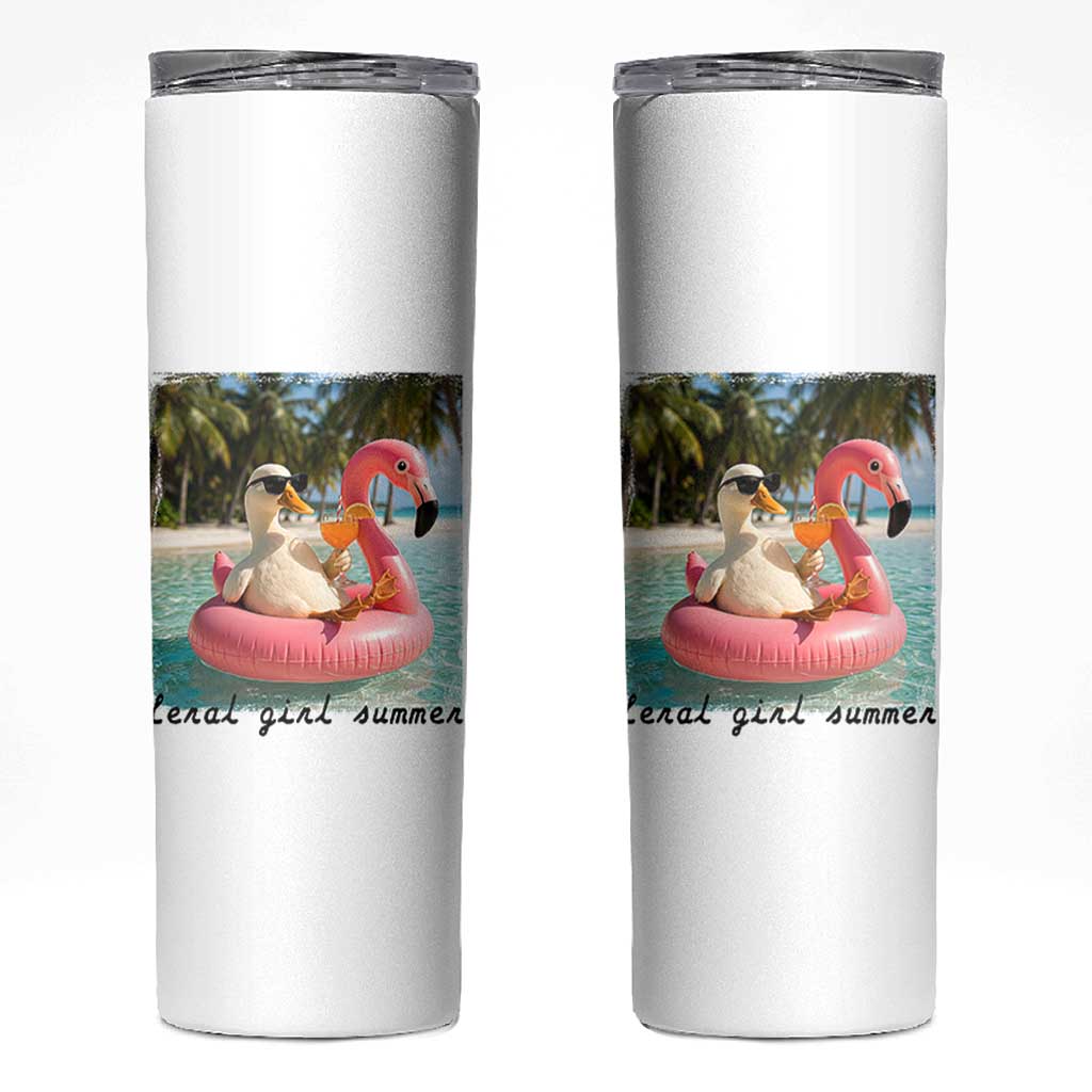 Feral Girl Summer Skinny Tumbler Silly Goose Summer Beach Meme