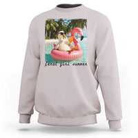 Feral Girl Summer Sweatshirt Silly Goose Summer Beach Meme