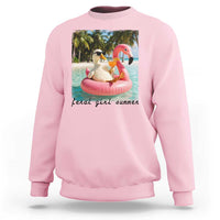 Feral Girl Summer Sweatshirt Silly Goose Summer Beach Meme