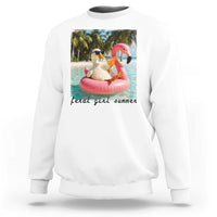 Feral Girl Summer Sweatshirt Silly Goose Summer Beach Meme