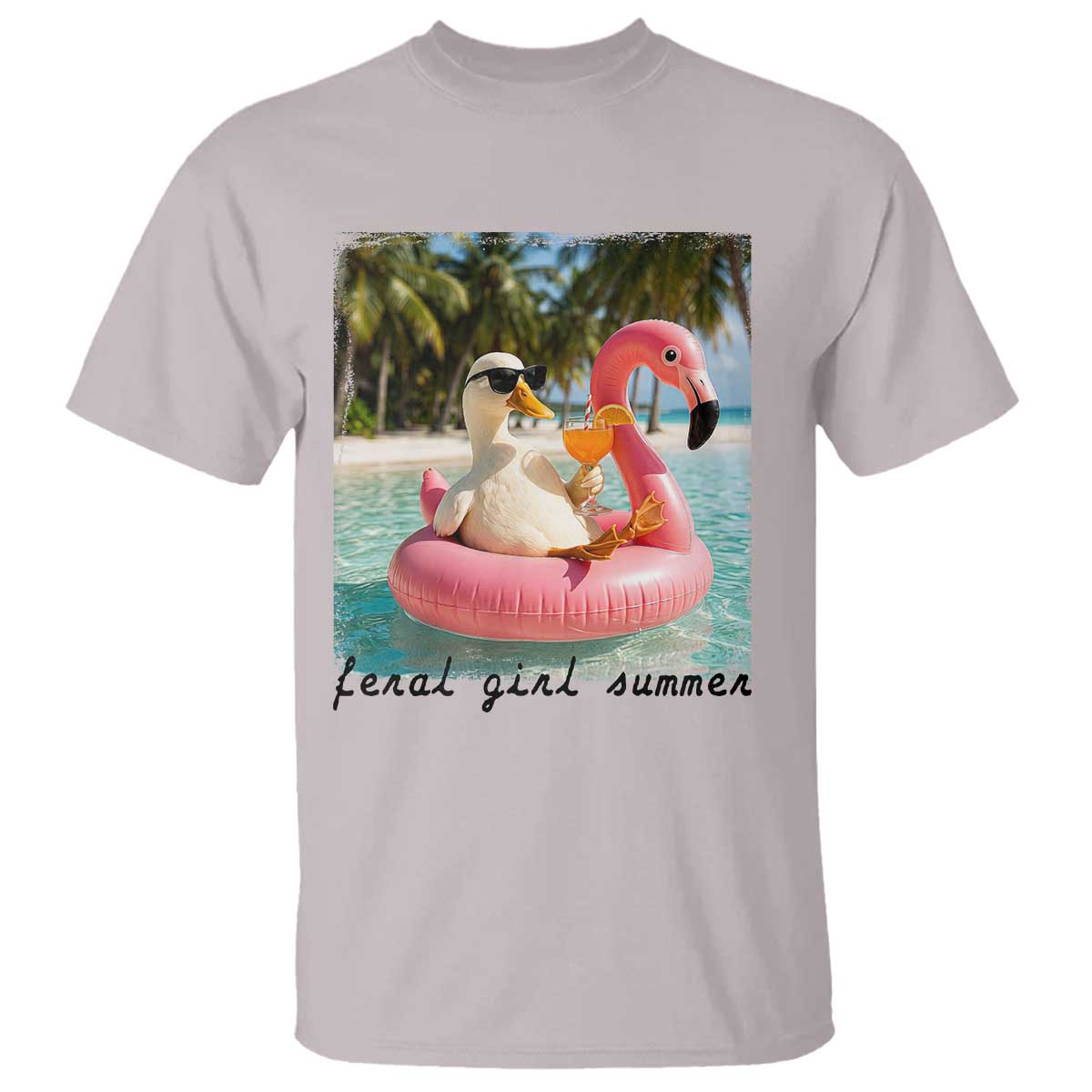 Feral Girl Summer T Shirt Silly Goose Summer Beach Meme