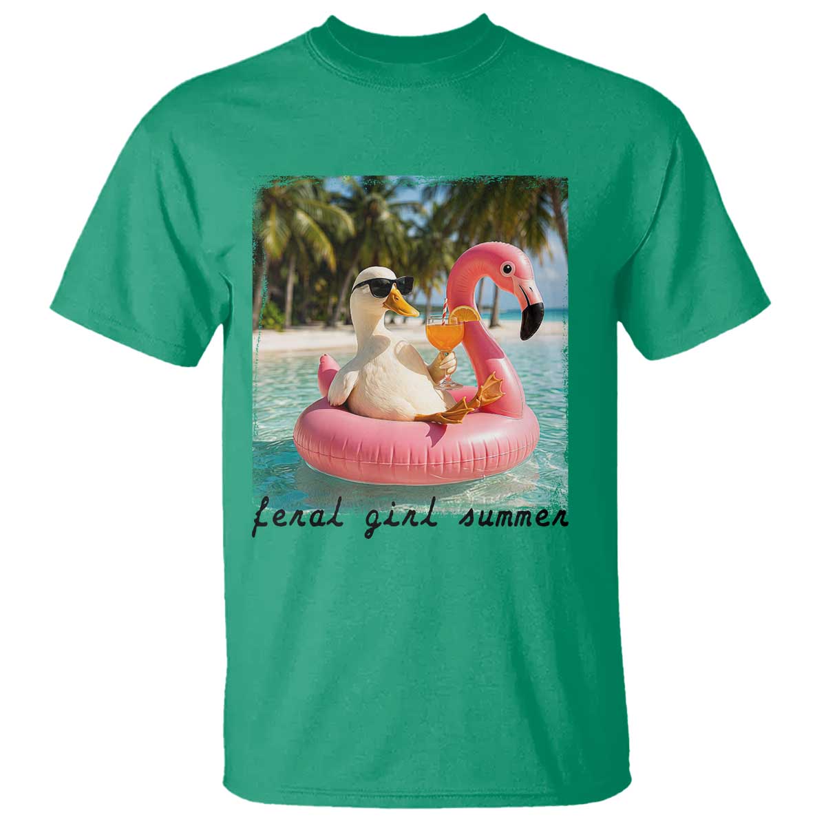 Feral Girl Summer T Shirt Silly Goose Summer Beach Meme