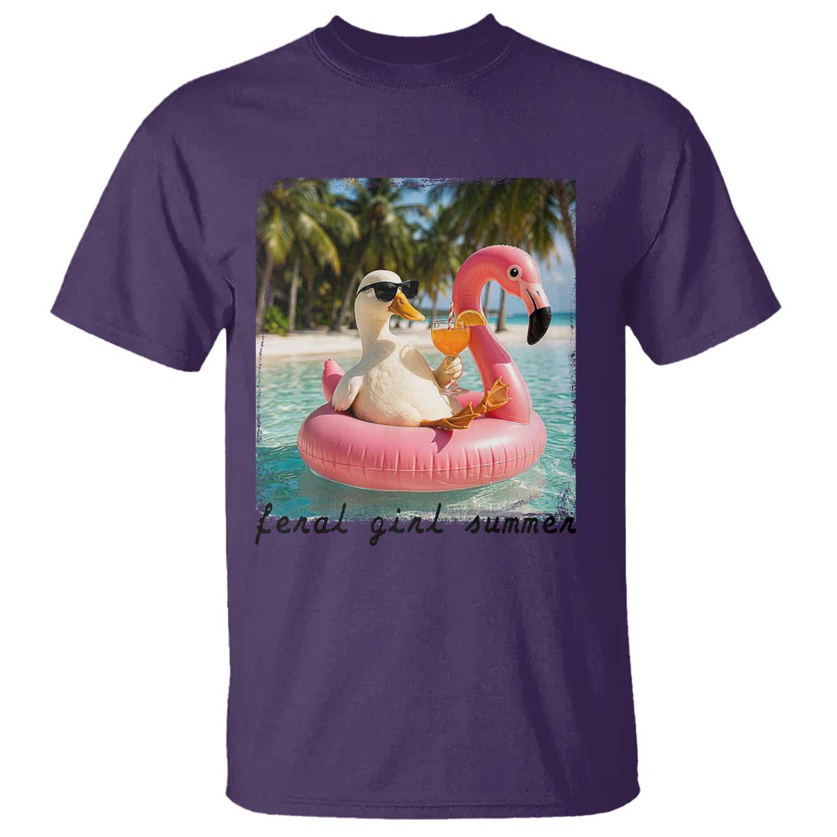 Feral Girl Summer T Shirt Silly Goose Summer Beach Meme