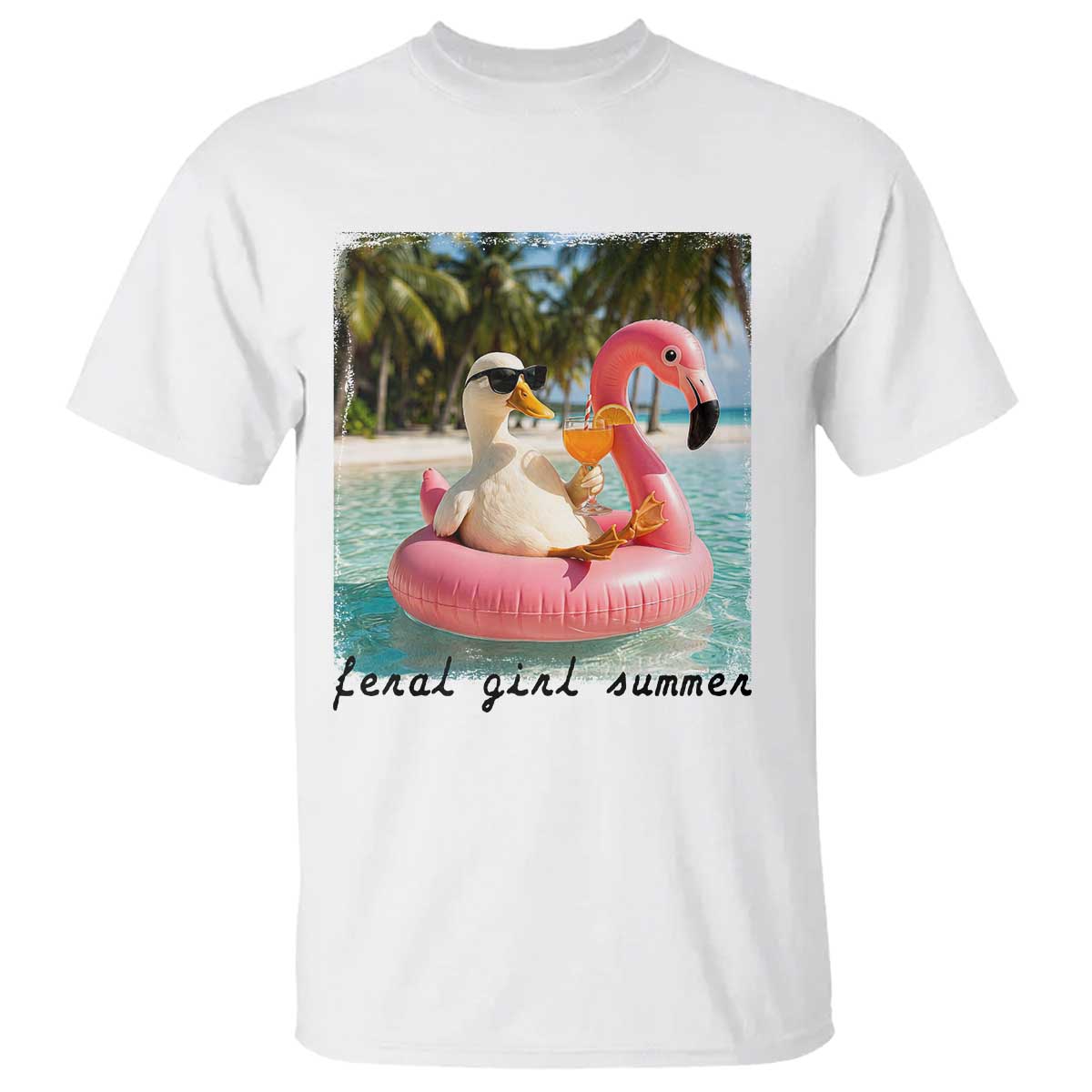 Feral Girl Summer T Shirt Silly Goose Summer Beach Meme