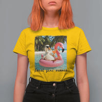 Feral Girl Summer T Shirt For Women Silly Goose Summer Beach Meme
