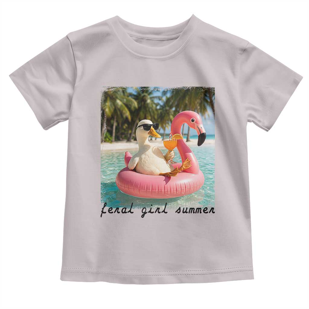 Feral Girl Summer Toddler T Shirt Silly Goose Summer Beach Meme