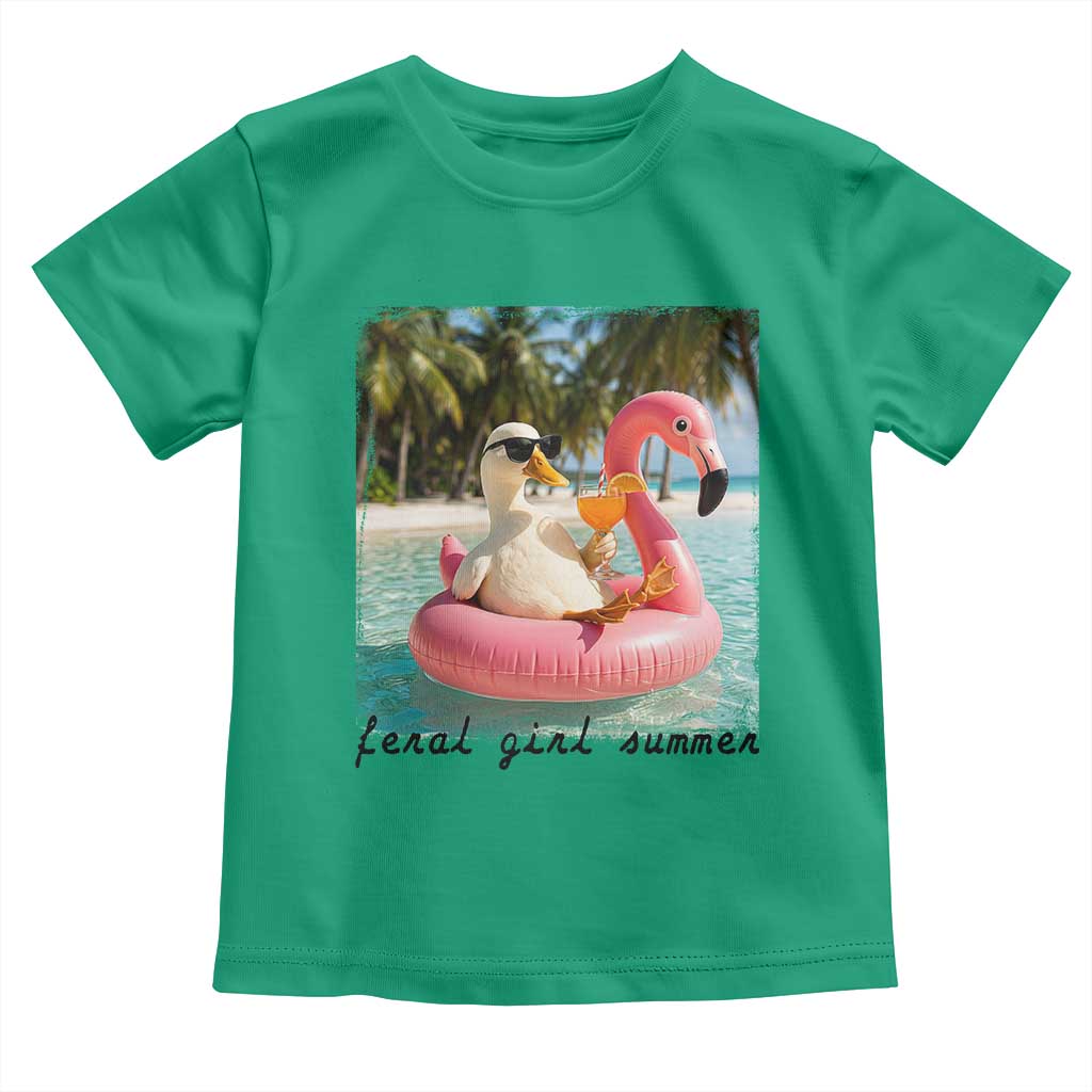 Feral Girl Summer Toddler T Shirt Silly Goose Summer Beach Meme
