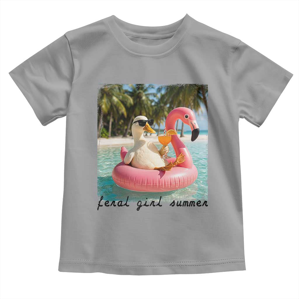 Feral Girl Summer Toddler T Shirt Silly Goose Summer Beach Meme
