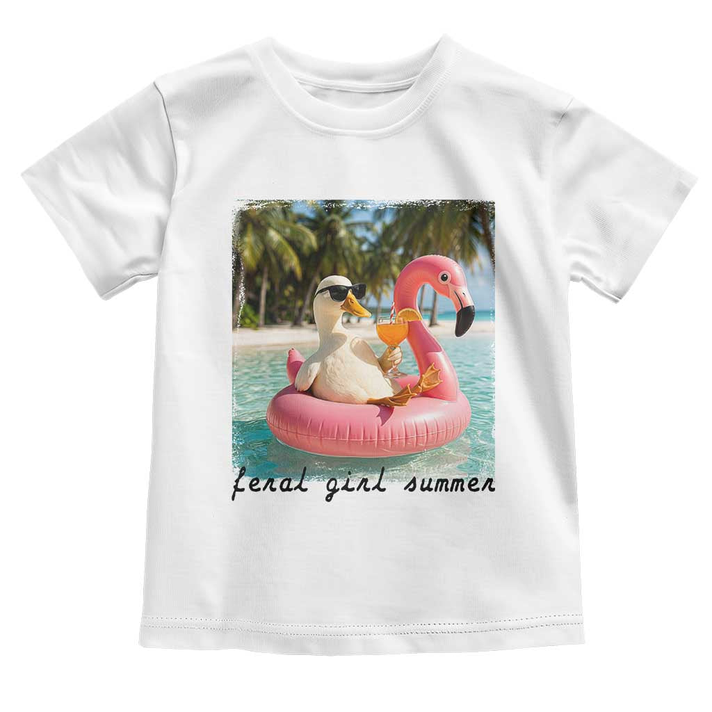 Feral Girl Summer Toddler T Shirt Silly Goose Summer Beach Meme