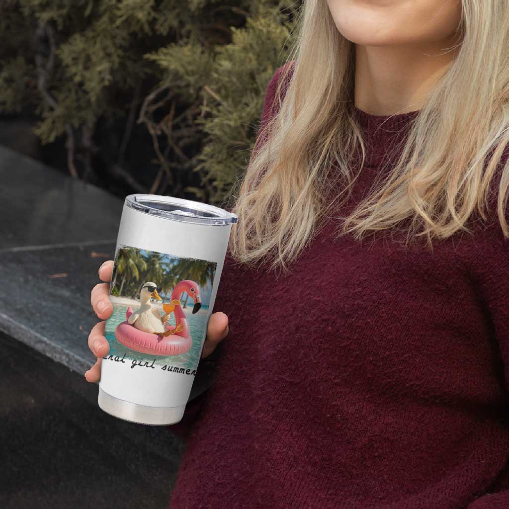 Feral Girl Summer Tumbler Cup Silly Goose Summer Beach Meme