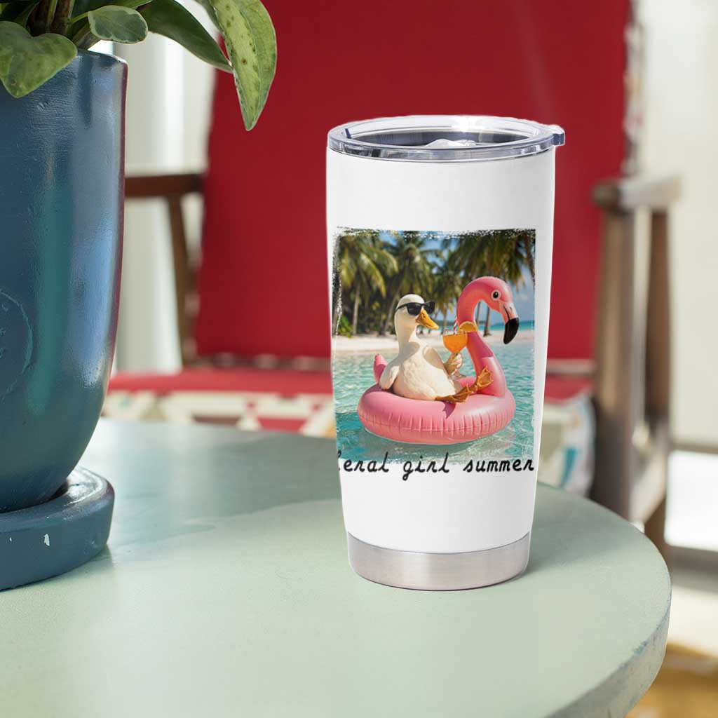 Feral Girl Summer Tumbler Cup Silly Goose Summer Beach Meme
