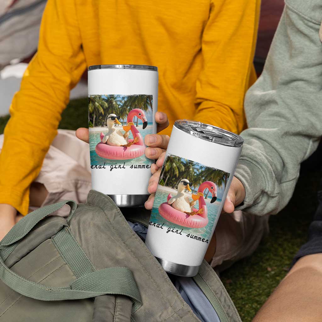 Feral Girl Summer Tumbler Cup Silly Goose Summer Beach Meme