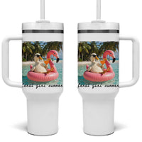 Feral Girl Summer Tumbler With Handle Silly Goose Summer Beach Meme