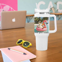Feral Girl Summer Tumbler With Handle Silly Goose Summer Beach Meme