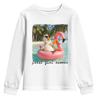 Feral Girl Summer Youth Sweatshirt Silly Goose Summer Beach Meme
