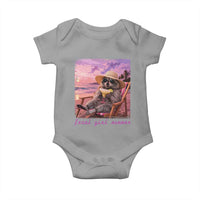 Feral Girl Summer Baby Onesie Funny Raccoon Summer Beach Meme