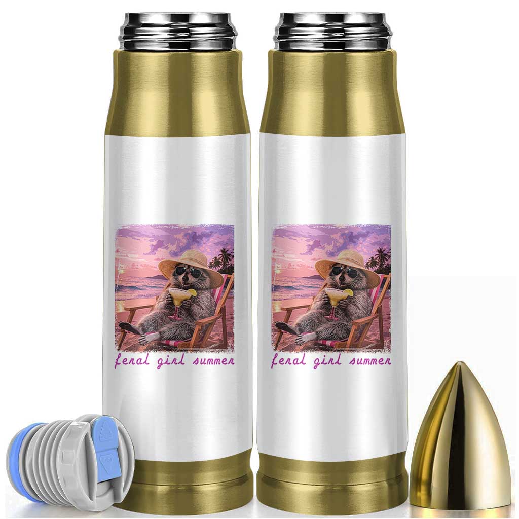 Feral Girl Summer Bullet Tumbler Funny Raccoon Summer Beach Meme