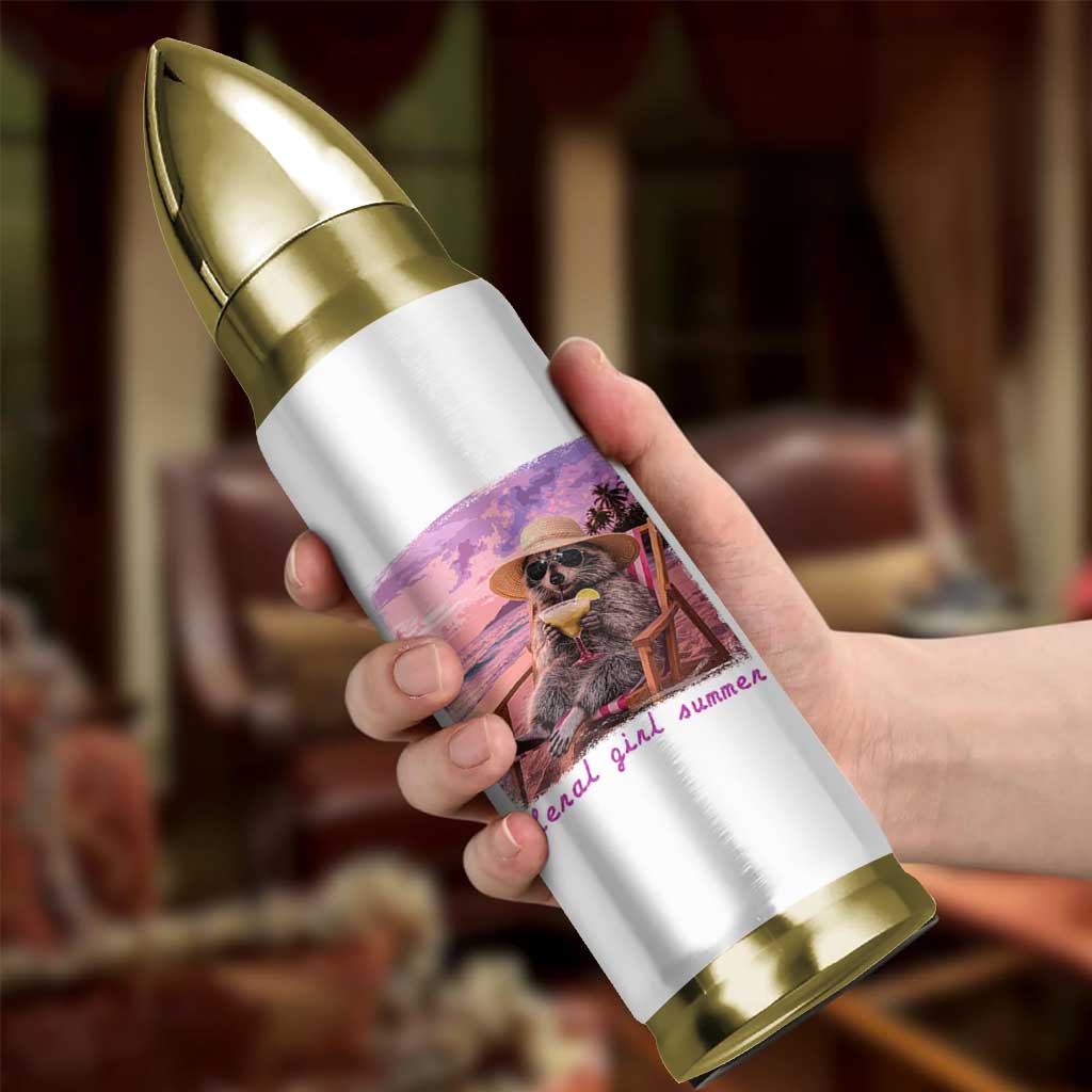 Feral Girl Summer Bullet Tumbler Funny Raccoon Summer Beach Meme