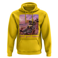 Feral Girl Summer Hoodie Funny Raccoon Summer Beach Meme