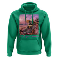 Feral Girl Summer Hoodie Funny Raccoon Summer Beach Meme