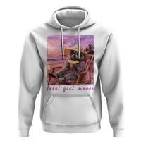 Feral Girl Summer Hoodie Funny Raccoon Summer Beach Meme