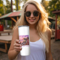 Feral Girl Summer Skinny Tumbler Funny Raccoon Summer Beach Meme