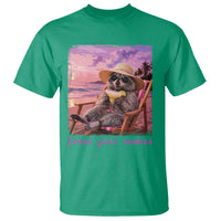 Feral Girl Summer T Shirt Funny Raccoon Summer Beach Meme