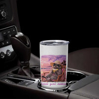 Feral Girl Summer Tumbler Cup Funny Raccoon Summer Beach Meme