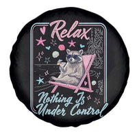 Relax Nothing Is Under Control Spare Tire Cover Chill Raccoon Beach Vacation Gift