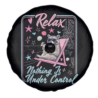 Relax Nothing Is Under Control Spare Tire Cover Chill Raccoon Beach Vacation Gift