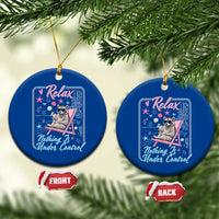 Relax Nothing Is Under Control Ceramic Ornament Chill Raccoon Beach Vacation Gift