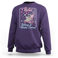 Relax Nothing Is Under Control Sweatshirt Chill Raccoon Beach Vacation Gift