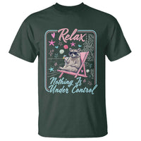 Relax Nothing Is Under Control T Shirt Chill Raccoon Beach Vacation Gift