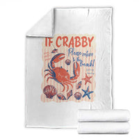 If Crabby Please Return To The Beach Throw Blanket Funny Crab Summer Vibes